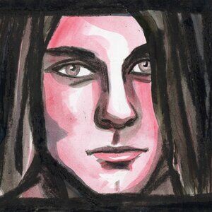 Kurt Cobain original art, drawing, sale, watercolor, painting, home decor